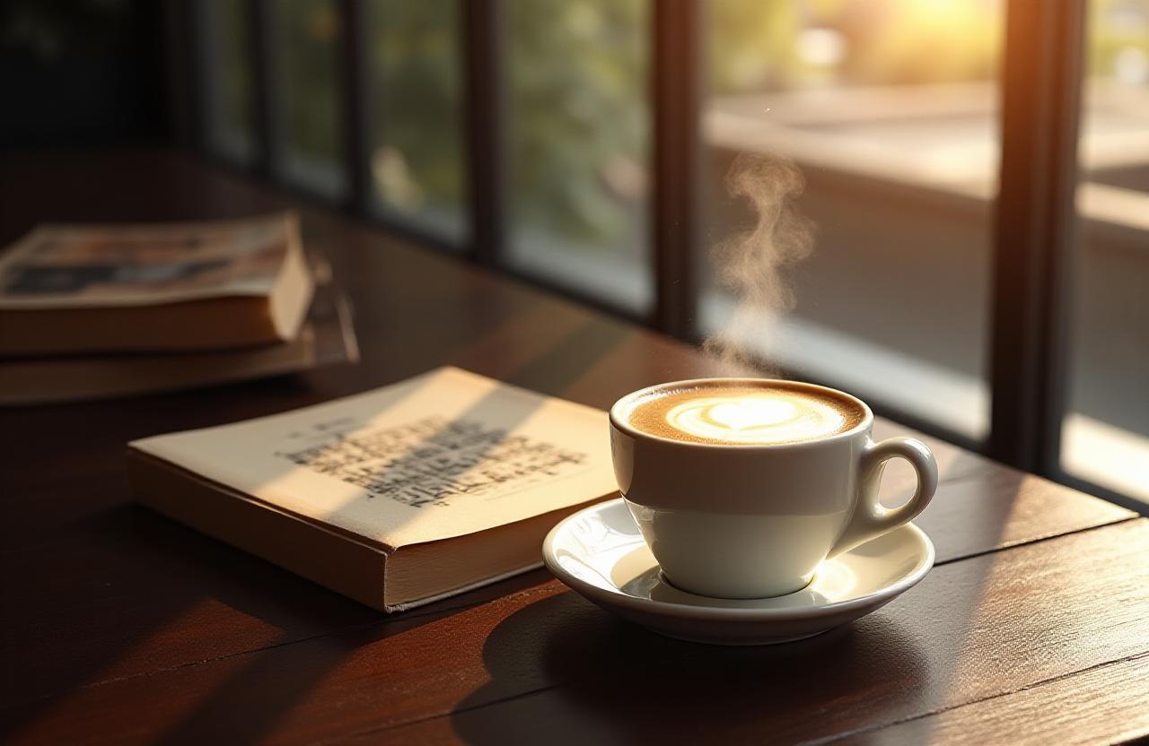 蔵前の静寂な午後、窓際のコーヒー